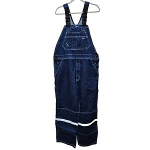 Lapco FR Flame Resistant Denim Carpenter Bib Overalls Size Large Regular (38X30)